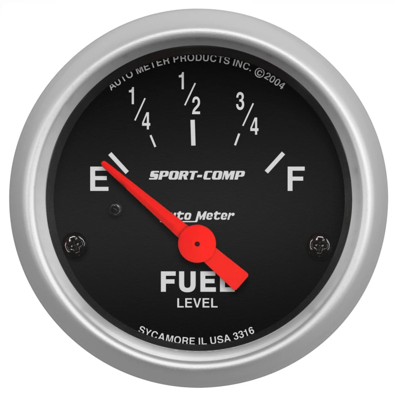 Autometer Sport Comp 52mm kurzer Sweep elektronischer Kraftstoffstandsanzeiger