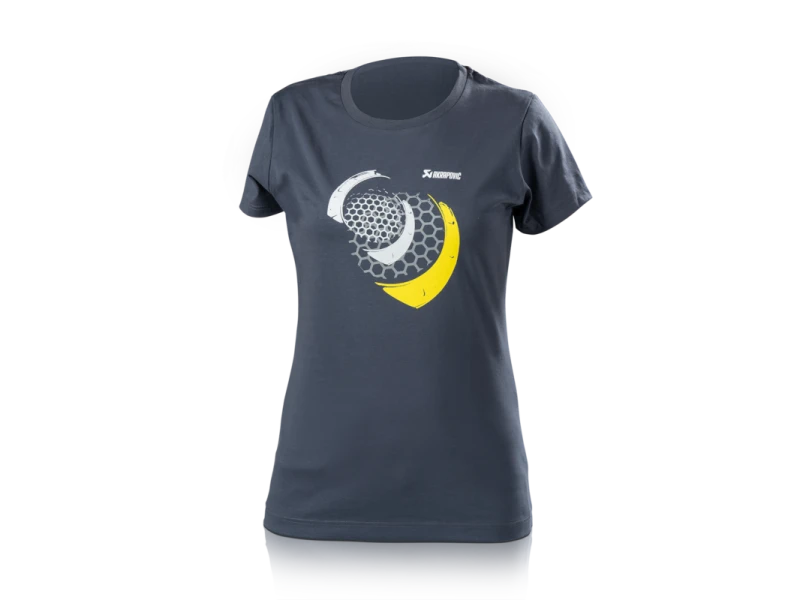 Akrapovic Lifestyle T-shirt Mesh Womens Blue-Grey - Medium