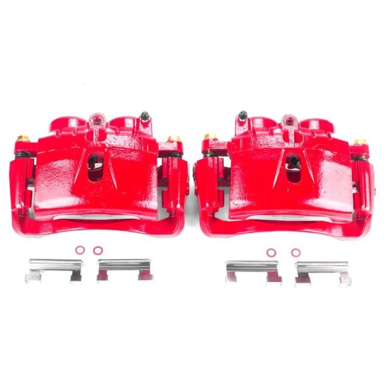 powerstop_S4816-67946015e9e29 Power Stop 03-19 Chevrolet Express 3500 Front Red Calipers w/Brackets - Pair