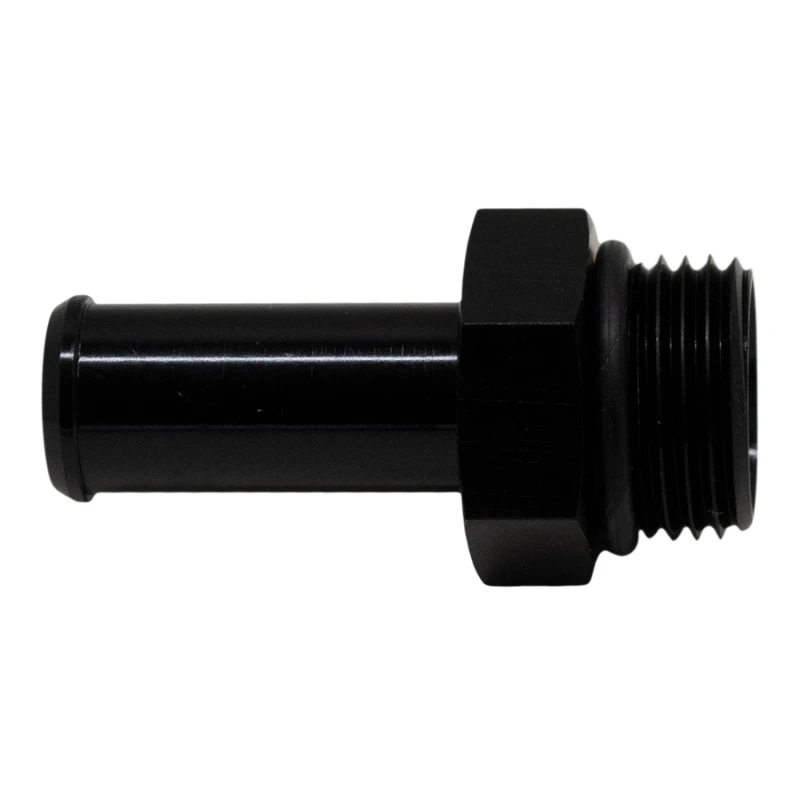 DeatschWerks 8AN ORB-Männlich auf 1/2-Zoll-Männlich Barb Fitting (inkl. O-Ring) - eloxiert matt schwarz