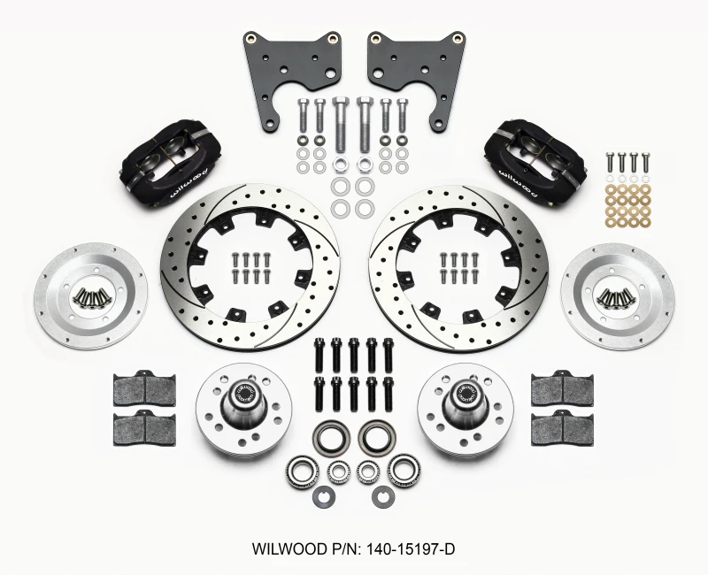 Wilwood Forged Dynalite Vorderrad-Bremse-Kit 12,19 Zoll gebohrt 65-72 CDP C-Körper -Trommel