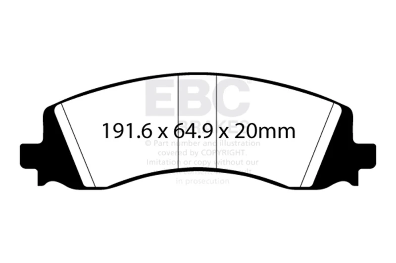 EBC 2020+ Ram 2500 HD 6.4L Greenstuff Rear Brake Pads