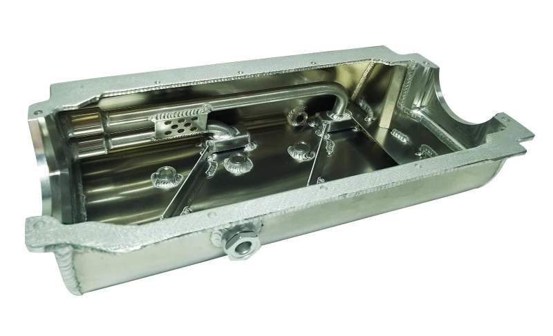 Moroso Dart/Brodix Small Block (mit zwei Pick-ups) Sprint Car Trockensumpf 6,5 Zoll Aluminium Ölwanne