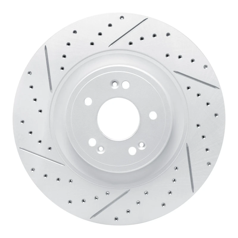 DFC 18-20 Genesis G80 Front Left Drilled & Slotted Geoperformance Rotor