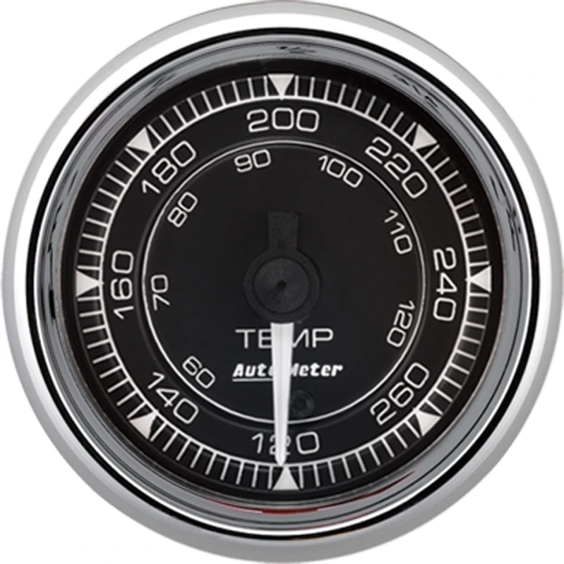 AutoMeter Chrono 2-1/16in 120-280 Degree Temperature Digital Stepper Motor Gauge - Chrome