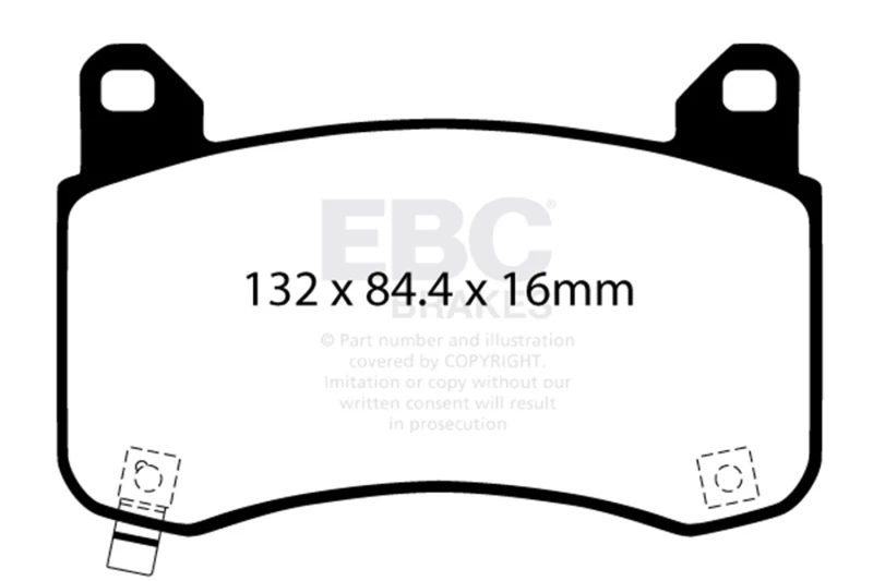 EBC 2020+ Tesla Model Y Electric Performance Bluestuff Front Brake Pads