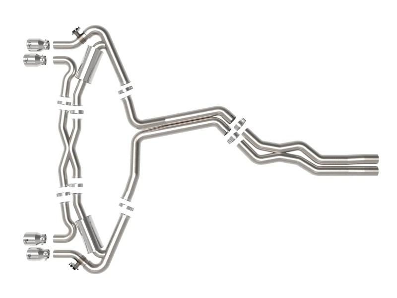 aFe 20-22 Audi RS6 Avant V8 4L(tt) MACH Force-Xp 3in zu 2,5in 304 SS Kat-Abgasanlage mit polierten Spitzen