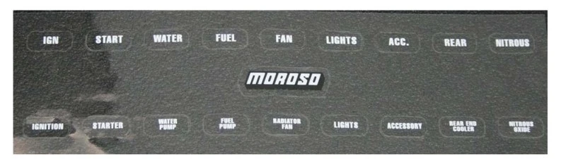 Moroso Electrical Switch Panel Label