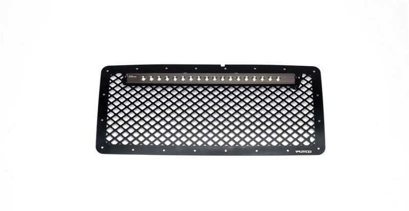 Putco 07-18 Jeep Wrangler - Edelstahl-Schwarzgitter mit 20-Zoll-Luminix-Lichtleiste Designer FX Grilles