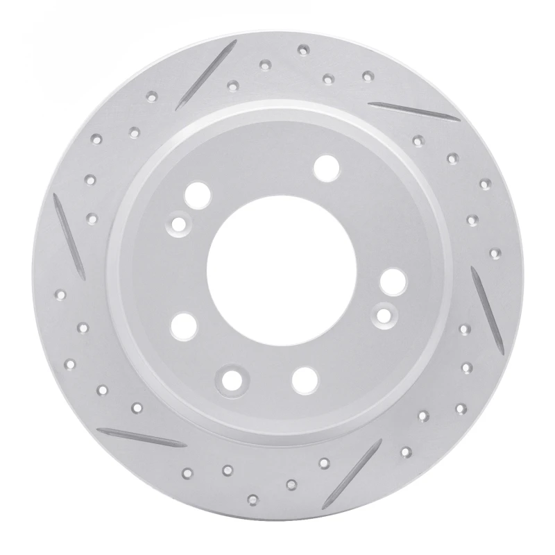 DFC 09-16 Hyundai Tucson Rear Left Drilled & Slotted Geoperformance Rotor