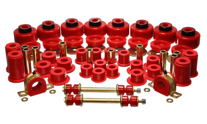 energy-suspension_3.18129R-67932d124d208 Energy Suspension 99-06 Chevy C1500 Neuer Karosseriestil Silverado 2WD Rote Hyper-Flex-Master-Buchsen-Set