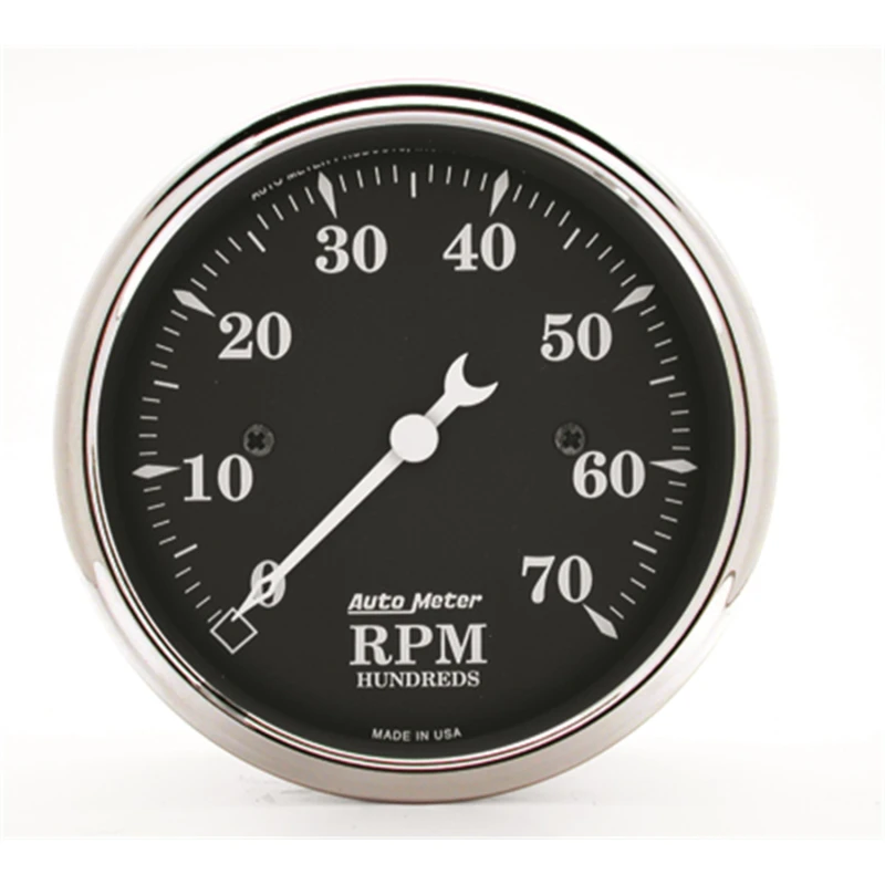Autometer Old Tyme Black Anzeige-Kit 6-teilig für Ford LKW 53-55 Tach/Mph/Kraftstoff/Öldruck/Wassertemp/Volt