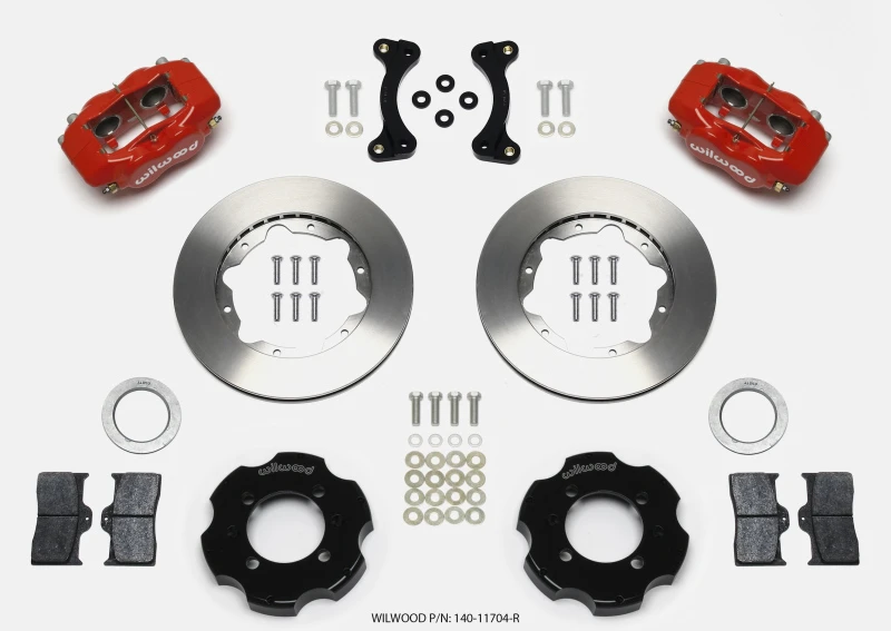 Wilwood Forged Dynalite Vordere Bremskappe-Kit 11,00 Zoll Rot 95-05 Miata
