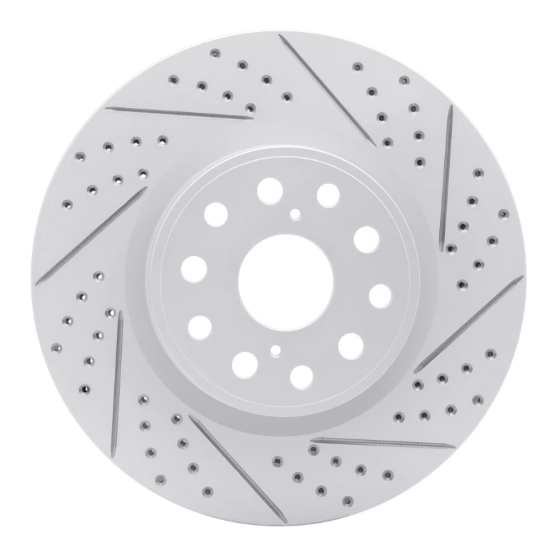 DFC 07-23 Lexus Ls460 Front Right Drilled & Slotted Geoperformance Rotor