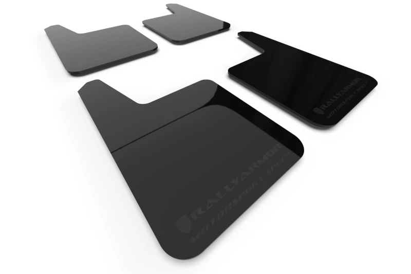 Rally Armor Universal Motorsport Spec Schwarze UR-Schlammschutz-Kit mit schwarzem Logo