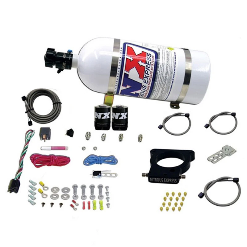 Nitrous Express GM LS 78mm 3-Bolt Nitrous Plate Kit (50-350HP) w/10lb Bottle