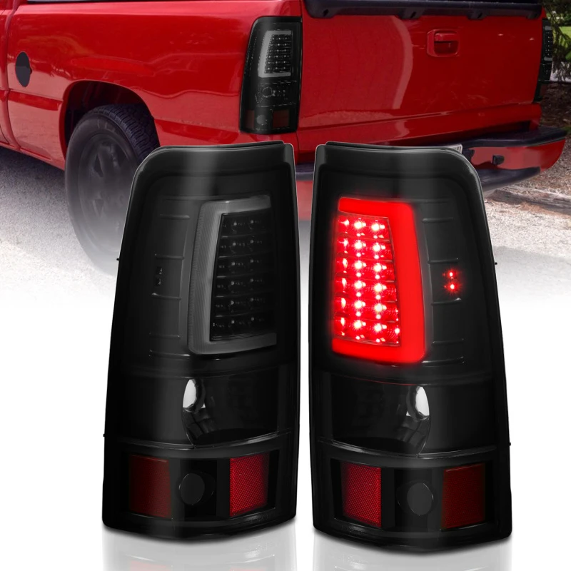 anzo_311331-6792de527e2ab ANZO 1999-2002 Chevy Silverado 1500 LED Taillights Plank Style Black w/Smoke Lens