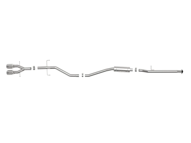 aFe Takeda 2,5 Zoll 304SS Kat-Abgasanlage 17-20 Honda Civic SI Coupe L4-1,5L (t) - Polierte Spitze
