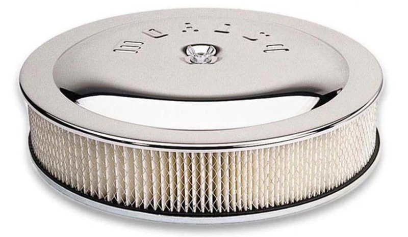 Moroso Racing Air Cleaner 14in x 3in Flat Bottom Chrome