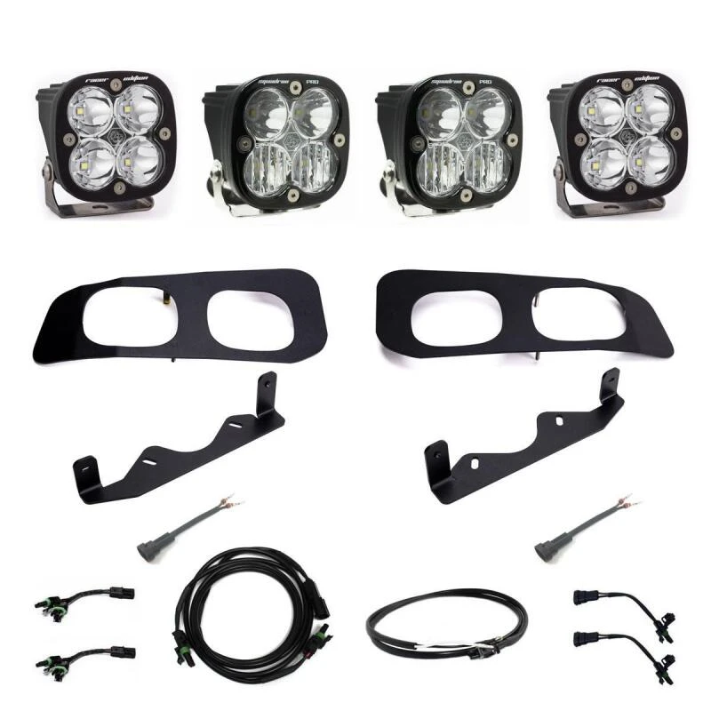 Baja Designs 2023+ Ford F-250/350 Squadron Racer/Pro Unlimited Dual Fog Pocket Light Kit w/ Upfitter