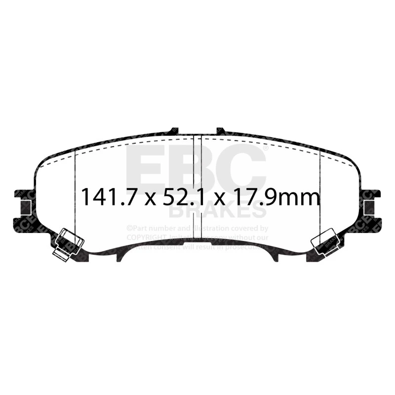 EBC 2016+ Nissan Titan 5.6L Greenstuff Rear Brake Pads