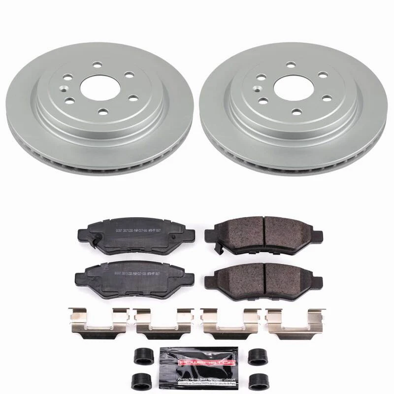 Power Stop 10-16 Cadillac SRX Rear Z23 Coated Brake Kit