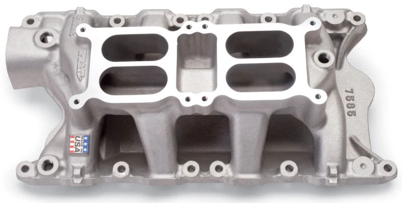 Edelbrock Ford 351 W Dual Quad Air Gap Ansaugkrümmer