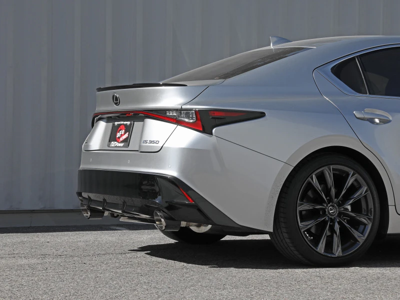 aFe Lexus IS350 14-22 V6-3.5L Takeda Axle-Back Auspuffsystem- Carbon Fiber Endstück