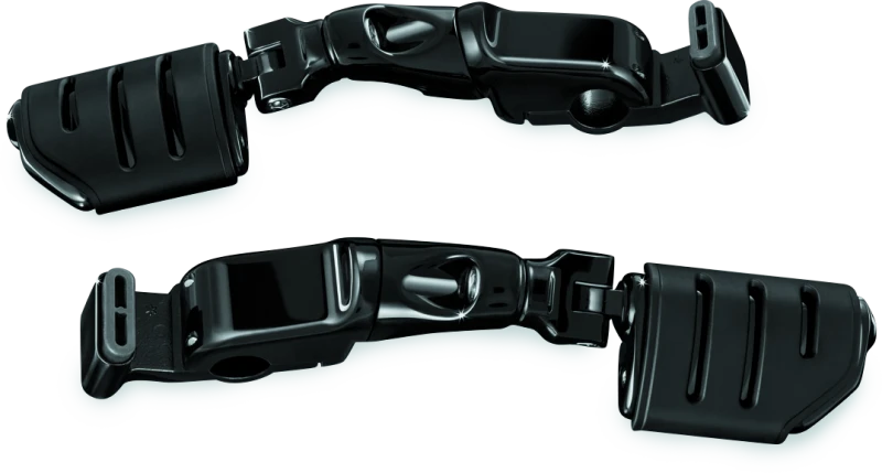 Kuryakyn Ergo II Trident Dually ISO Pegs With Long Arms Gloss Black