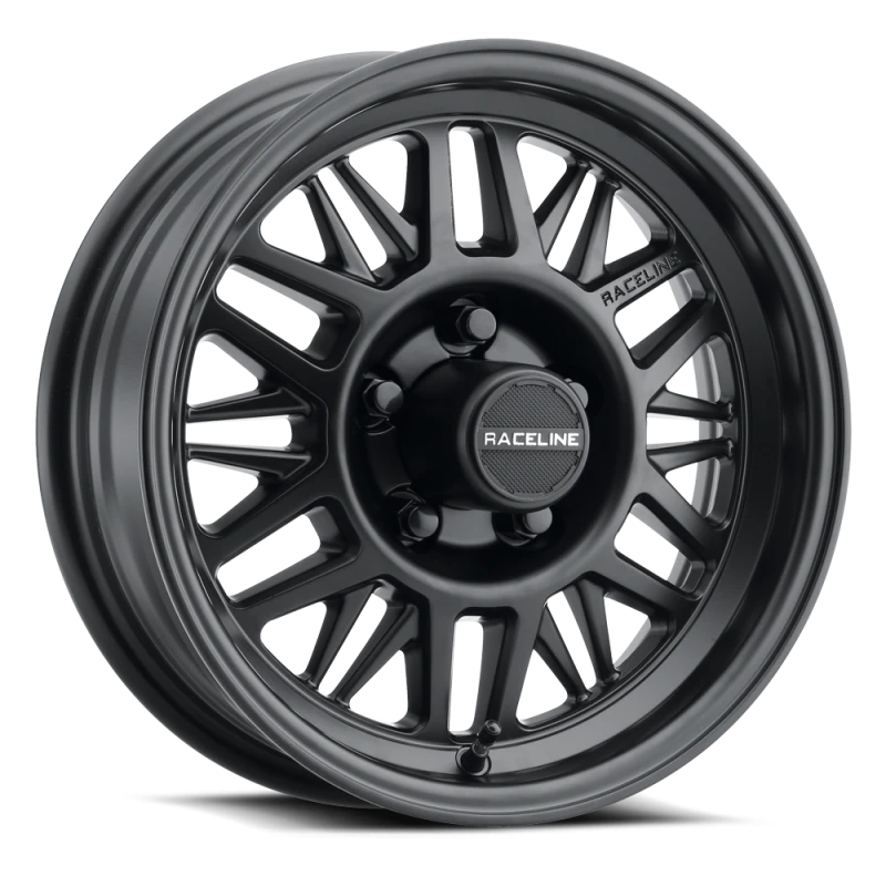 Raceline 451B Ryno TR Trailer 16x6in / 6X5.5 BP / 0mm Offset / 4.25mm Bore - Satin Black