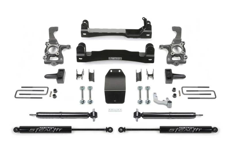 Fabtech 15-20 Ford F150 4WD 4 Zoll Basic-System mit hinterer Stealth-Federung