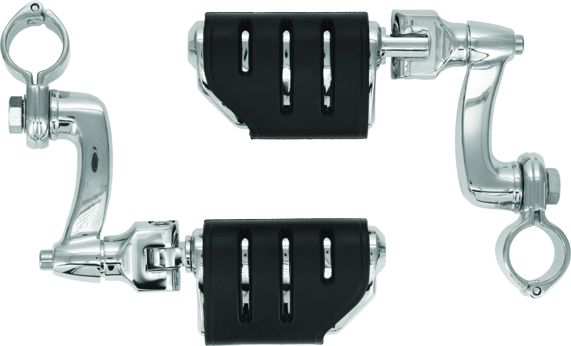 Kuryakyn Trident Dually Longhorn Offset Highway Pegs with 1-1/4 inch Clamp Chrome