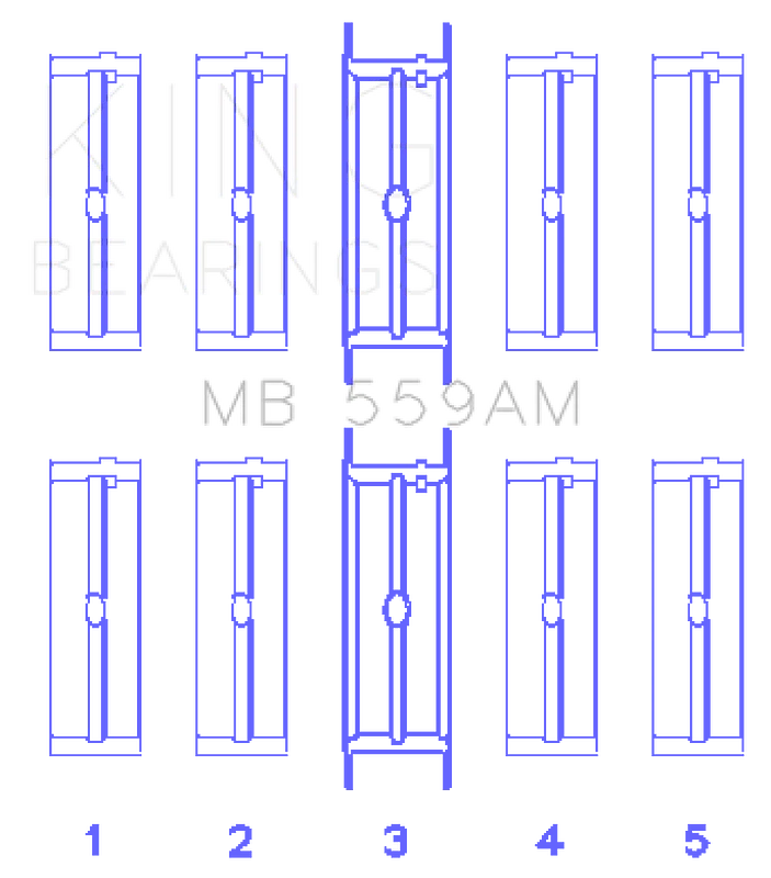 king-engine-bearings_MB559AM-6793643a651ad King Ford 330/352/360/390/410/428 Engine (Size 040) Main Bearing Set