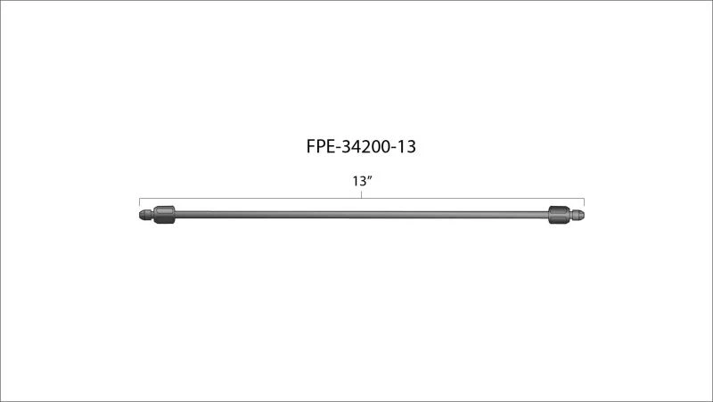 Fleece Performance 13 Zoll Hochdruck-Kraftstoffleitung (8mm x 3,5mm Leitung, M14x1,5 Muttern)