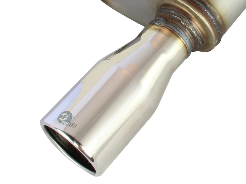aFe Axle-Back-Auspuff 2,5 Zoll 409SS mit polierter Spitze 05-09 Ford Mustang V6 4,0L