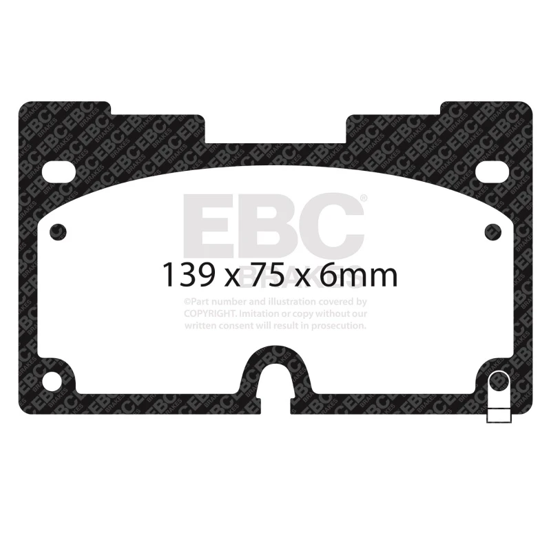 EBC 2019+ Chevrolet Silverado 1500 (2WD) Ultimax Front Brake Pads