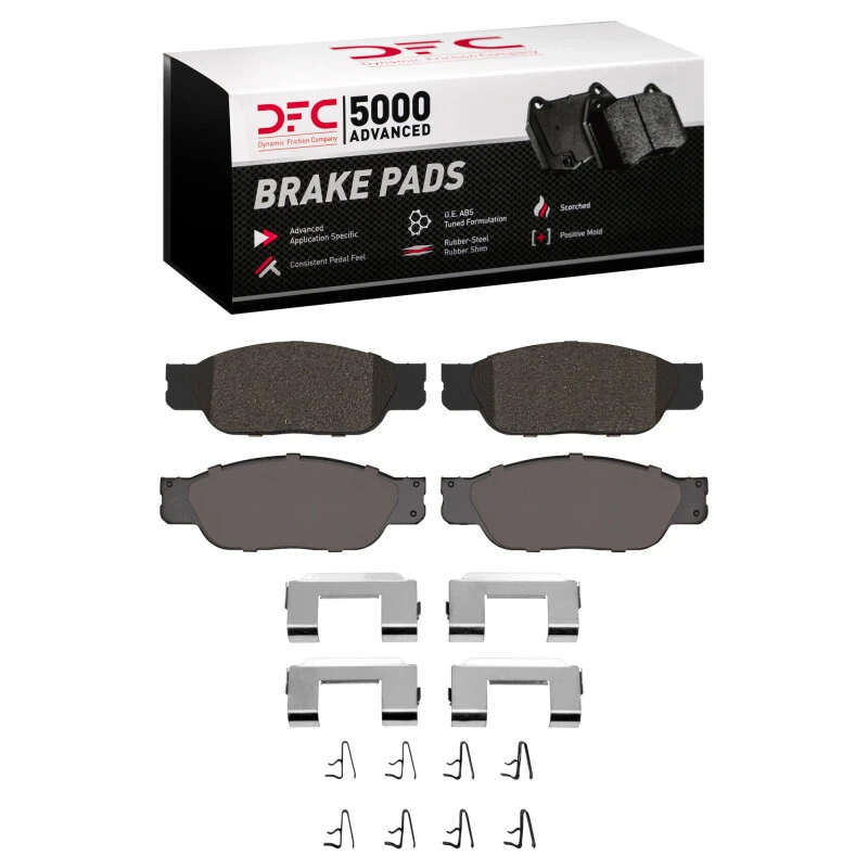 DFC 00-02 Jaguar S-Type Front 5000 Advanced Low Metallic Brake Pads and Hardware Kit