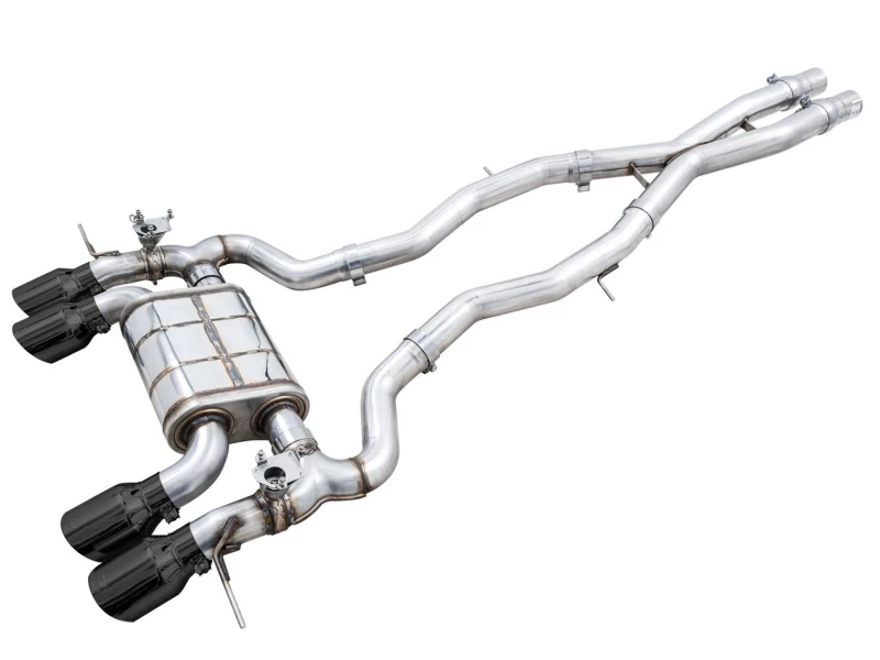 AWE SwitchPath Catback Auspuff für BMW G8X M3/M4 - Diamantschwarze Endrohre
