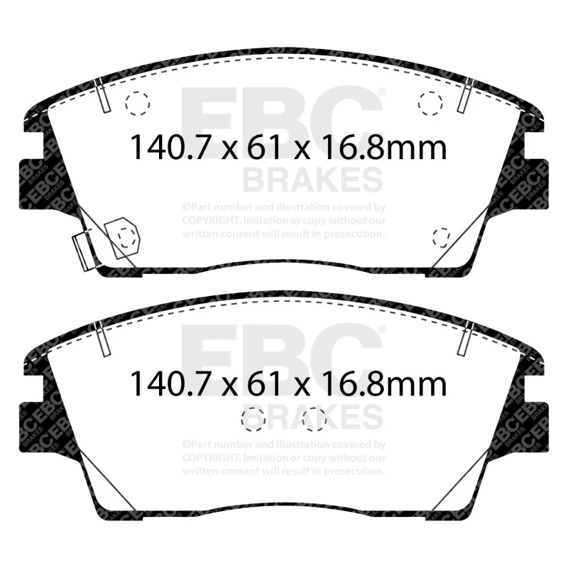 EBC 2016+ Hyundai Tucson Ultimax2 Front Brake Pads