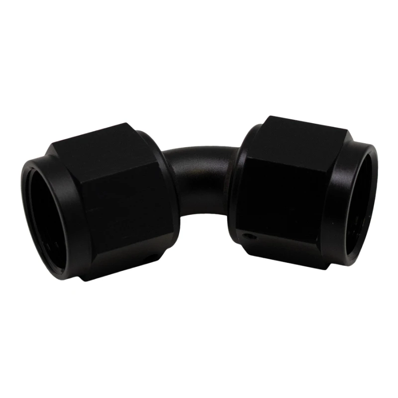 DeatschWerks 8AN Flare Female Swivel 45-Grad zu 8AN Flare Female Swivel - Anodisiert Matt Schwarz