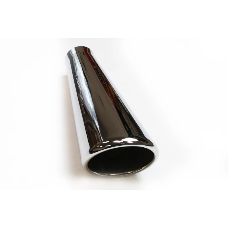 JBA 2in x 4in x 11in Rolled Stainless Steel Polished Chrome Trumpet Tip