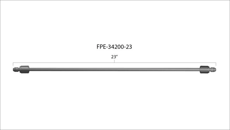 Fleece Performance 23 Zoll Hochdruck-Kraftstoffleitung (8mm x 3,5mm Leitung, M14x1,5 Nüsse)