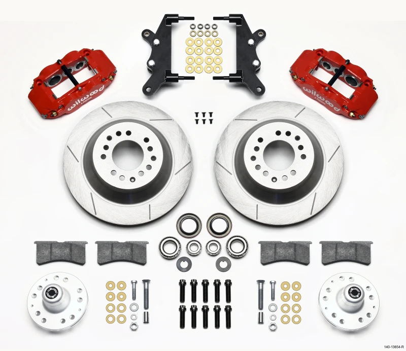 Wilwood Narrow Superlite 6R Vorderer Naben- und 1PC-Rtr-Kit 12,88 Zoll-Rot 60-68 Ford / Mercury Vollgröße