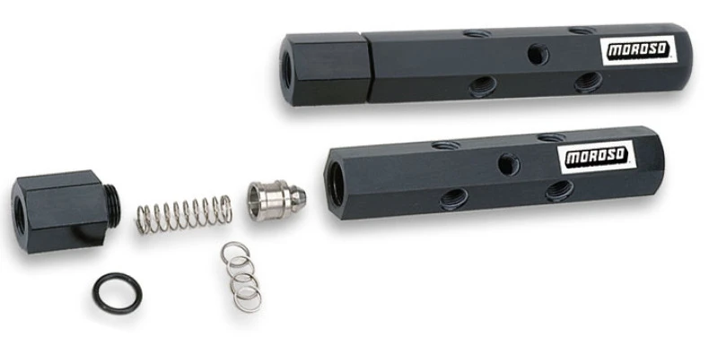 Moroso Pressure Regulator Fuel Log with Shims – 6-10psi Adjustment