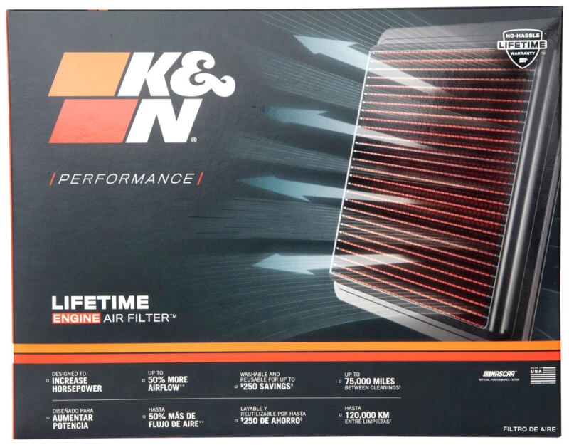 K&N Ersatzluftfilter FORD CROWN VICTORIA & MERCURY GRAND MARQUIS 5.0L V8; 86-91