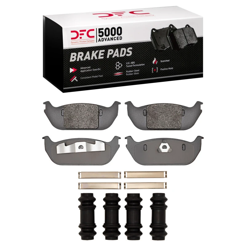 DFC 03-05 Lincoln Aviator Rear 5000 Advanced Semi Metallic Brake Pads and Hardware Kit