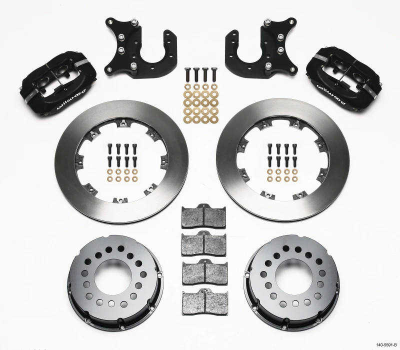 Wilwood Forged Dynalite P/S Hinterrad-Kit Mopar/Dana 2,36 Zoll Off mit Snap-Ring-Lager