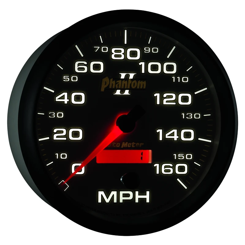 Autometer Phantom II 5in Electrical Programmable Speedometer 150MPH
