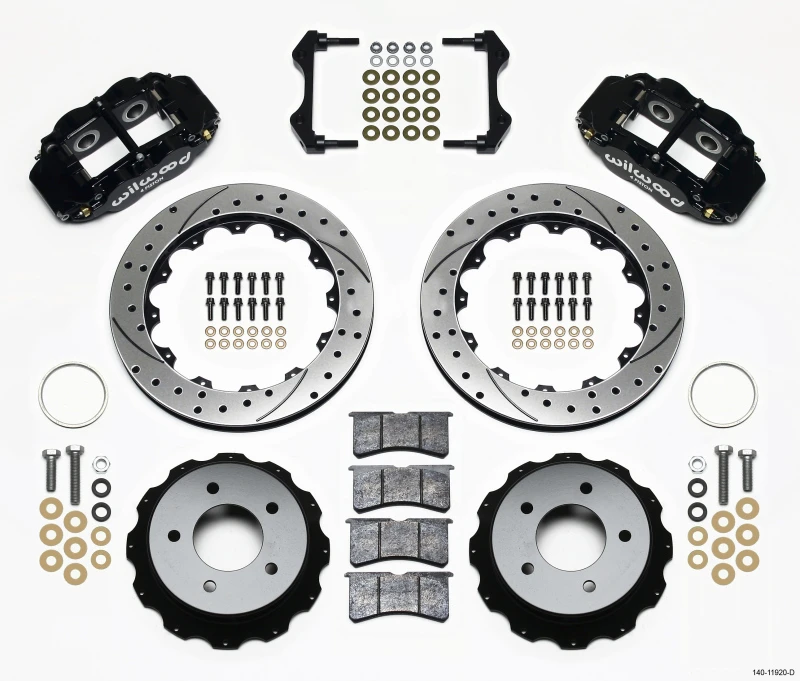 Wilwood Narrow Superlite 4R Heck-Kit 12,88 Zoll gebohrt 84-87 Corvette C4