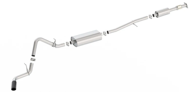 Borla S-Type Kat-Back 19-20 Chevrolet Silverado Seitenausgang Abgasanlage - Schwarz Chrom-Spitze